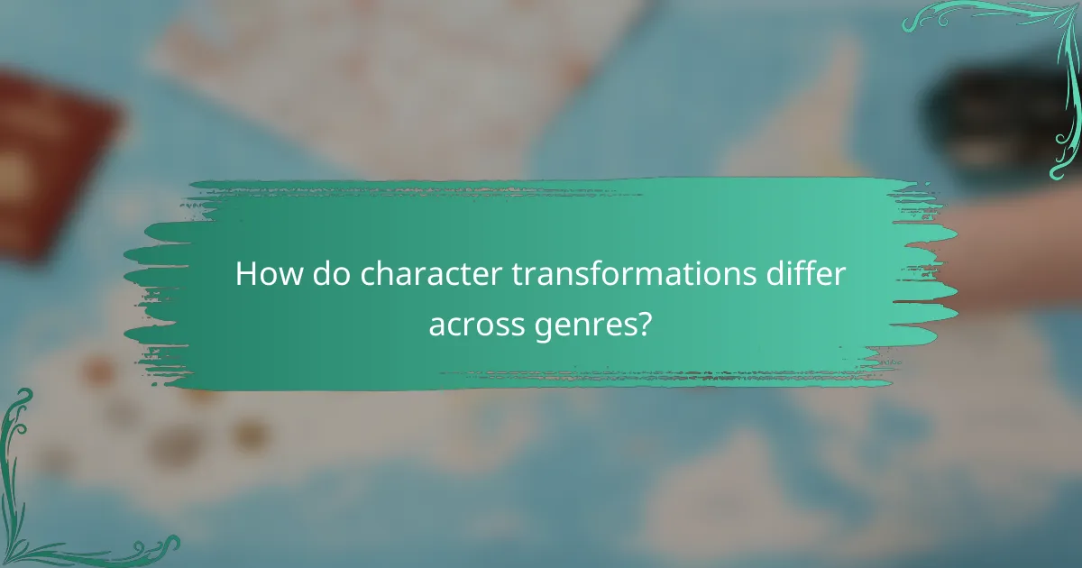 How do character transformations differ across genres?