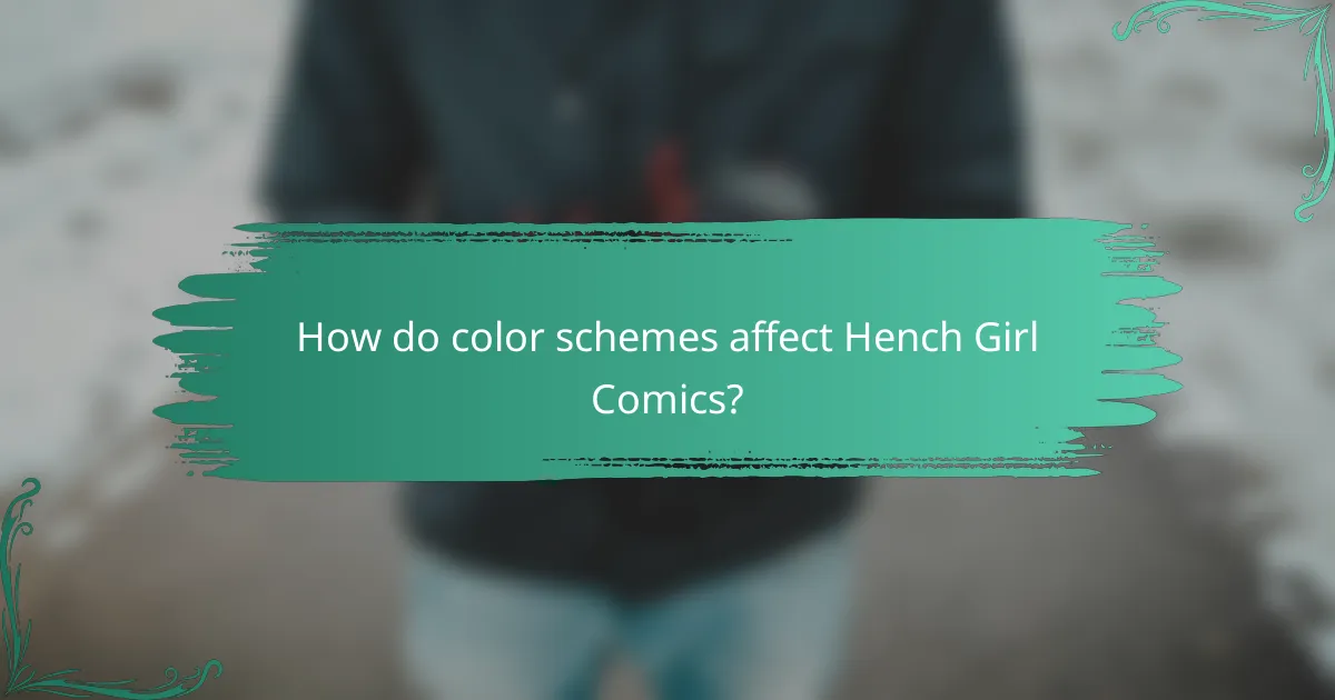 How do color schemes affect Hench Girl Comics?
