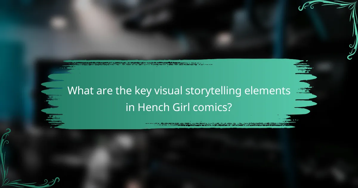 What are the key visual storytelling elements in Hench Girl comics?