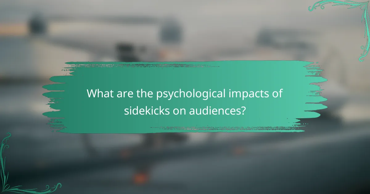What are the psychological impacts of sidekicks on audiences?