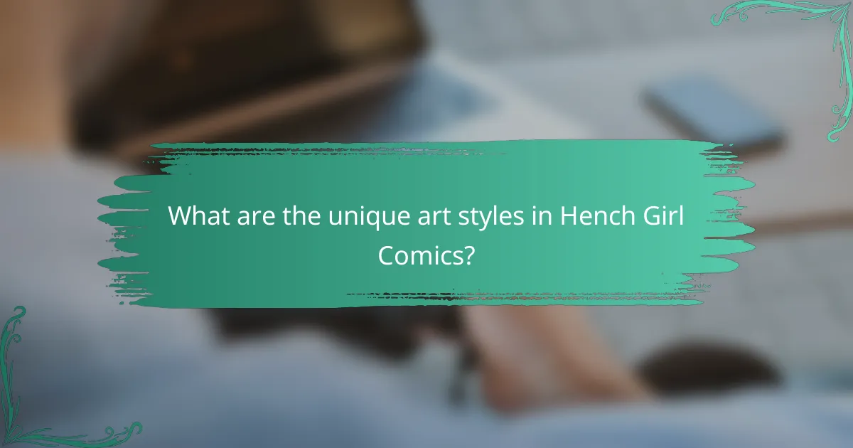 What are the unique art styles in Hench Girl Comics?